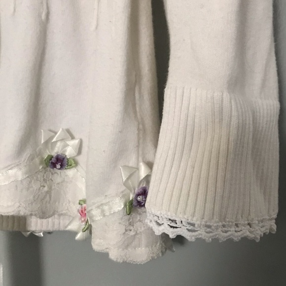 Soft feel no Itch Cotton Cardigan/Top Pretty Vintage classic quality - Picture 15 of 16